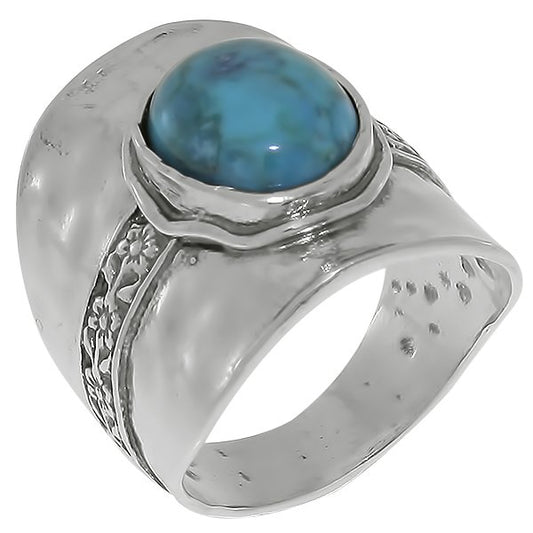 Bague en argent avec turquoise 01R2730TQ