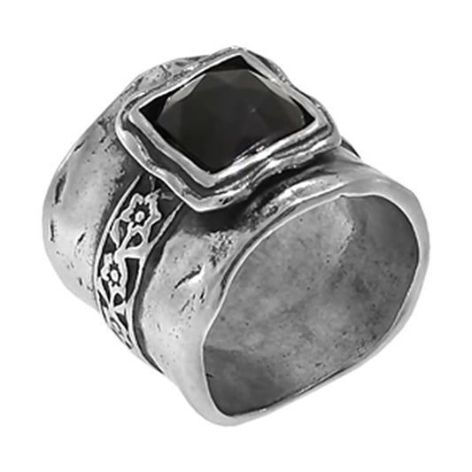 Silberring mit Onyx 01R438ON