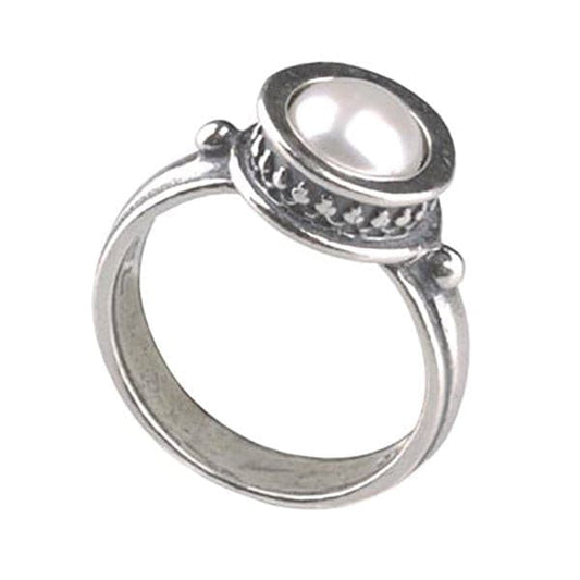 Silver ring with pearl 01R527PL