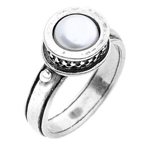 Silver ring with pearl 01R527PL