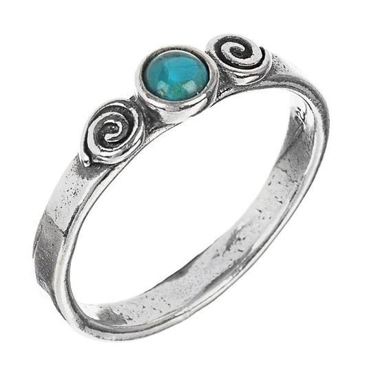 Серебряное кольцо с бирюзой 01R603TQ