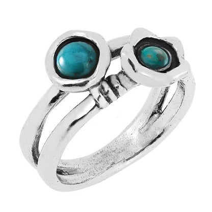 Bague en argent avec turquoise 01R855TQ