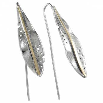 Silver earrings with gold MVE1648G