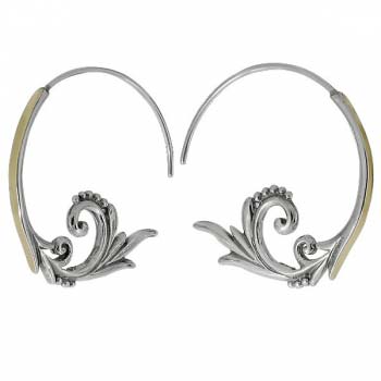 Silver earrings and gold MVE1438G