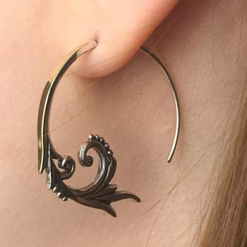 Ohrringe aus Silber und Gold MVE1438G