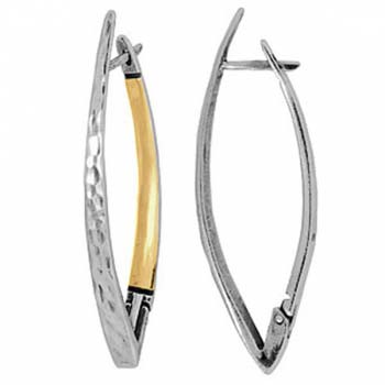 Boucles d'oreilles en argent et or MVE275G