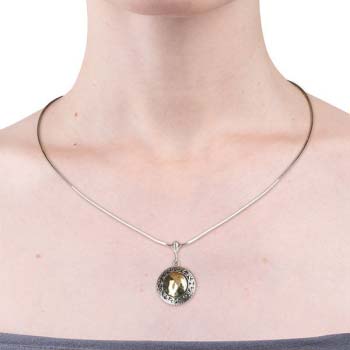 Silver necklace with gold MVN1124G