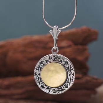 Silver necklace with gold MVN1124G