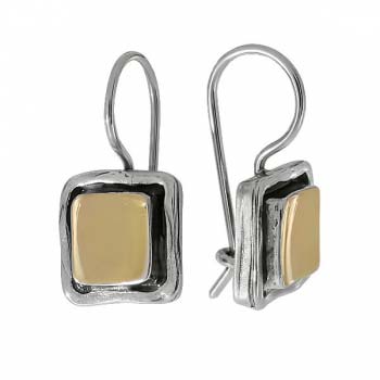 Silver earrings with gold MVE972G