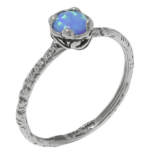 Silver ring with synthetic opal MVR1569OP - Deno Silver