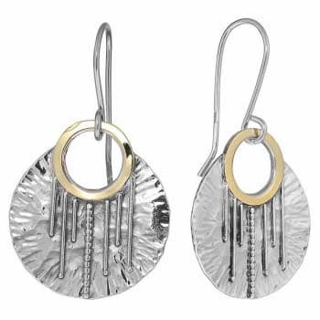 Silver earrings with gold MVE1738G