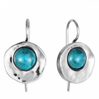 Silver earrings with turquoise MVE916TQ