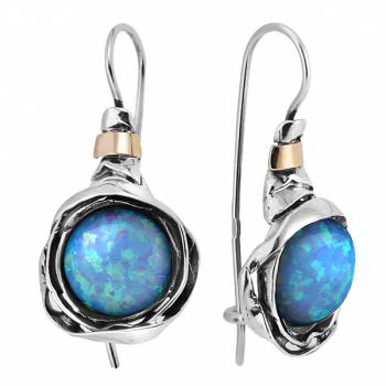 Silberne Ohrringe mit Opal und Gold MVE812GOP