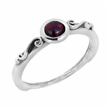 Silver ring with garnet MVR1768GR