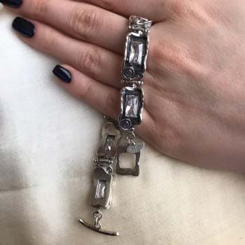 Silver bracelet with zircon MVB387CZ