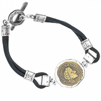 Silver bracelet with brass MVBrep022
