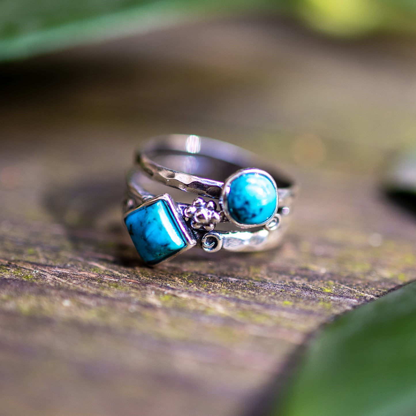 Silver ring with turquoise MVR1028TQ
