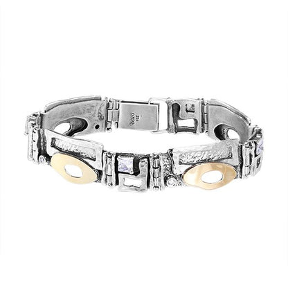 Silver bracelet with gold MVB578GCZ