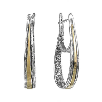 Silver earrings with gold MVE776G
