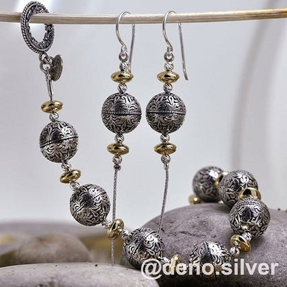 Silver earrings with goldfilled MVEh20