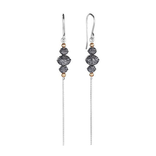 Silver earrings with goldfilled MVEh9