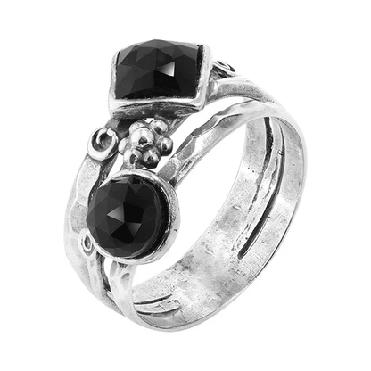 Серебряное кольцо с ониксом MVR1028ON