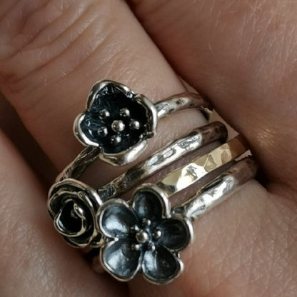 Серебряное кольцо с золотом MVR1657G